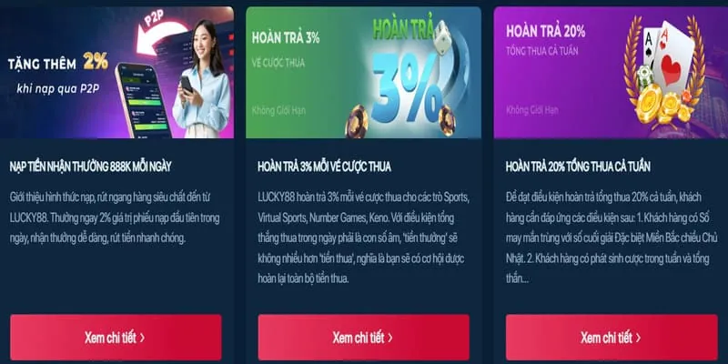 Tiền thưởng và khuyến mãi độc quyền VIP